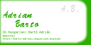 adrian barto business card